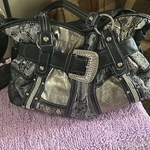 Stylish Black and Silver Women's Bag